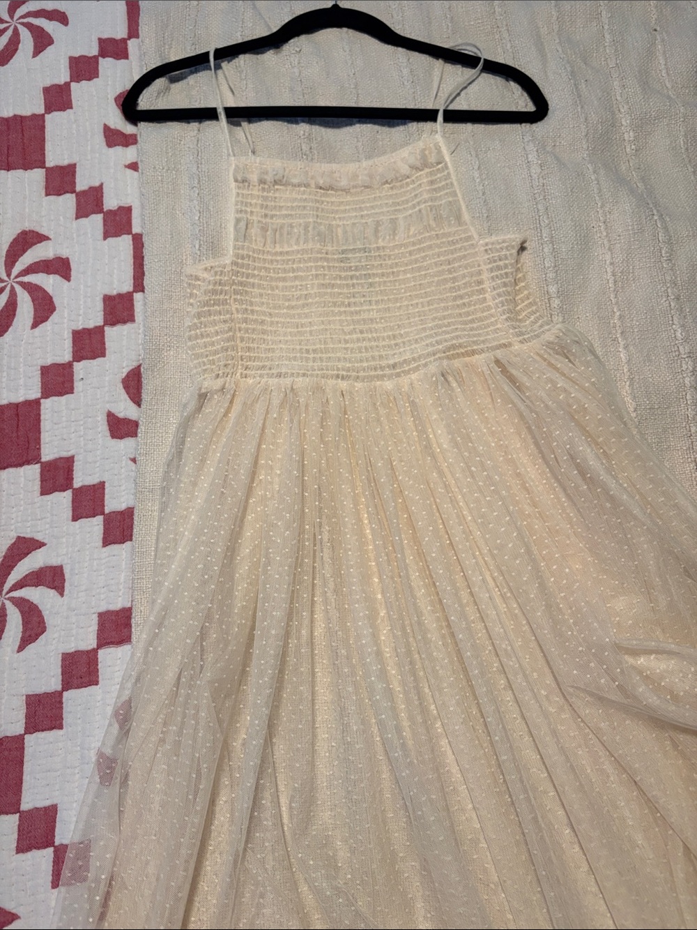 Free people Sheer Dotted Mesh Slip Dress in Cream - Picture 4 of 6